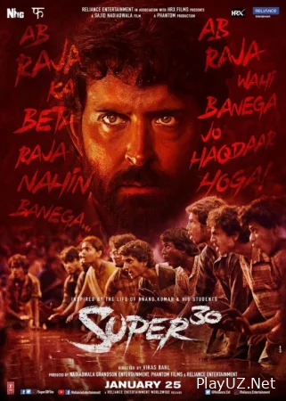 Super 30 Hind kino Uzbek tilida 2019 O'zbekcha tarjima kino 720 HD skachat